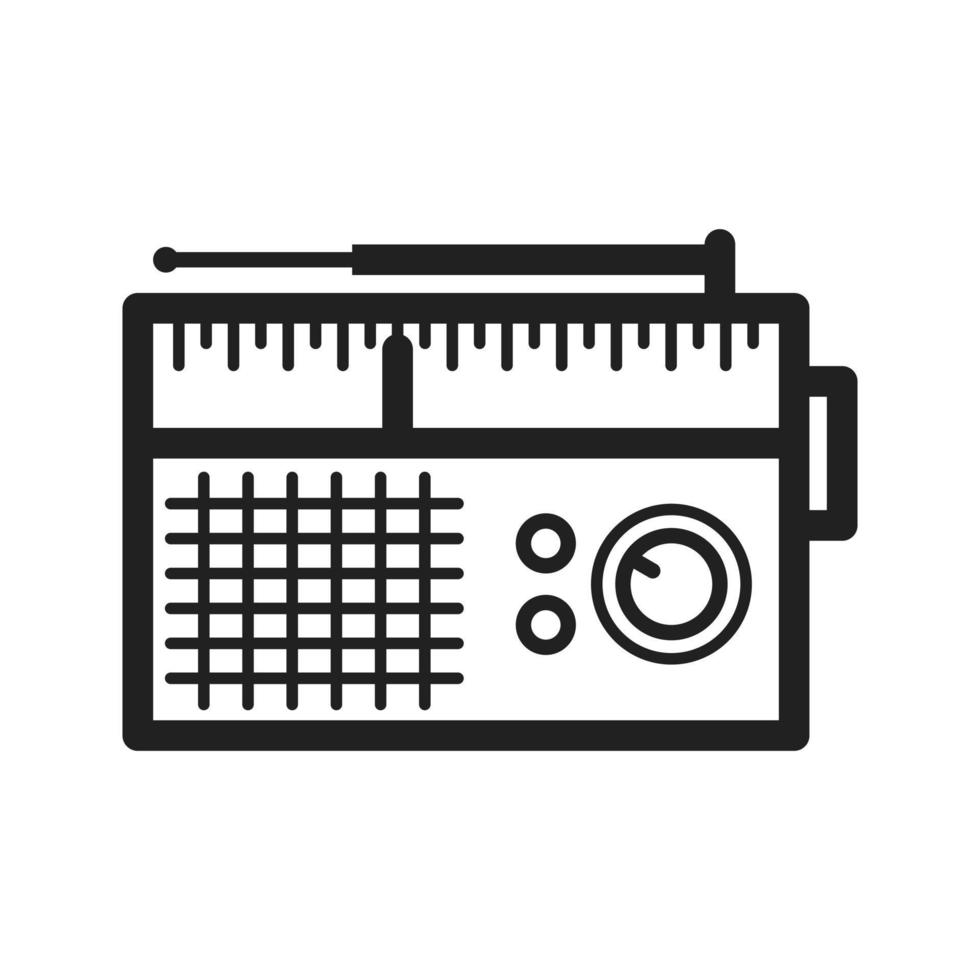 Radio Set Line Icon vector
