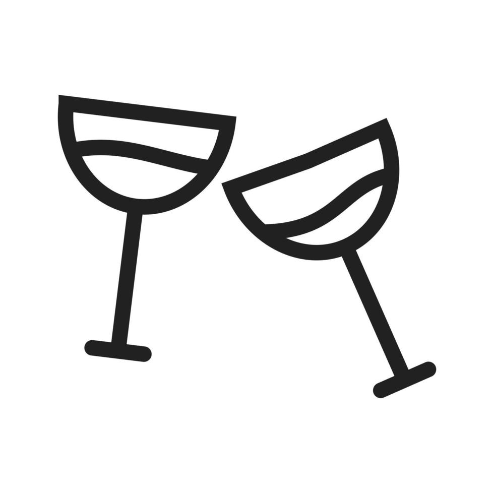 Party Glasses Line Icon vector