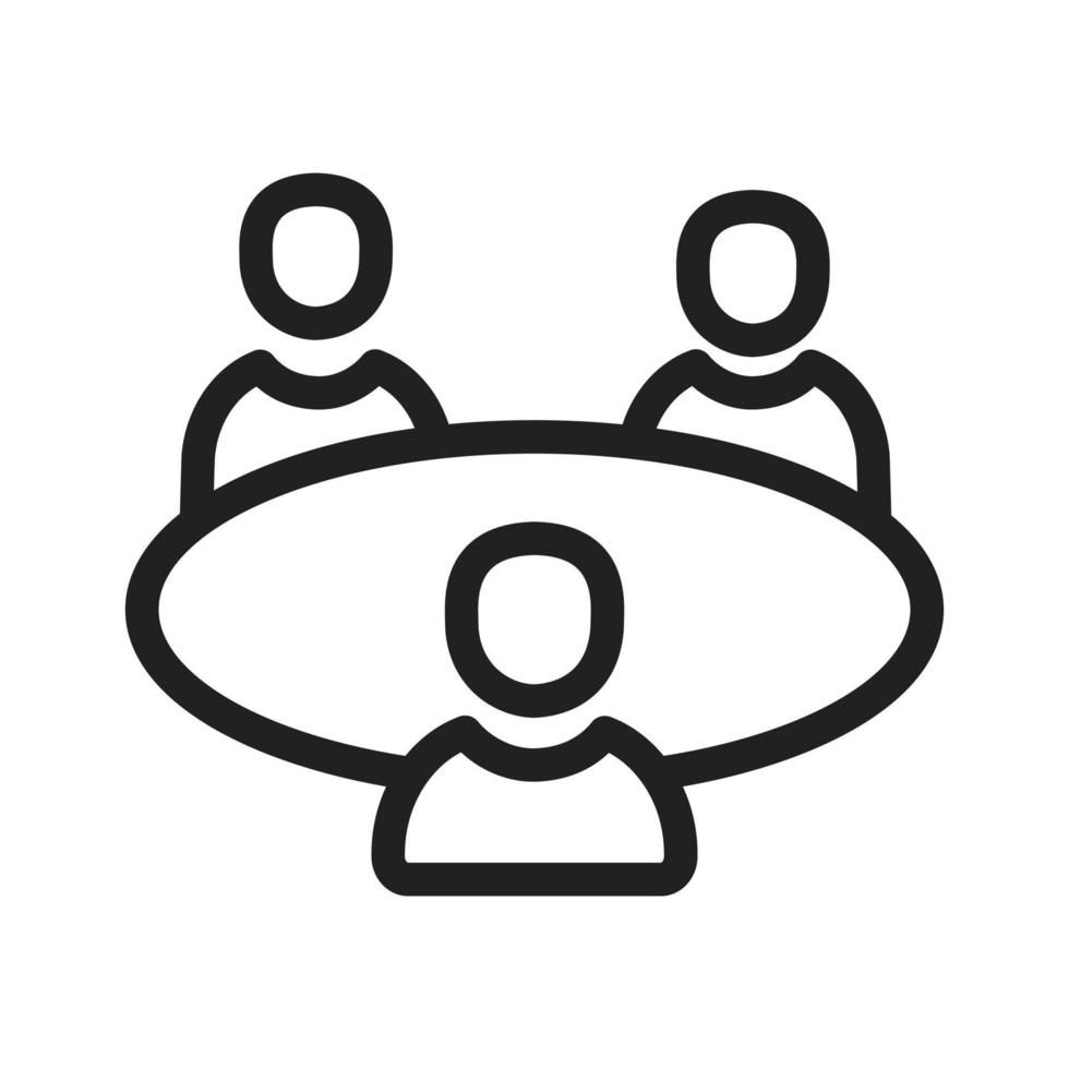Panel Interview Line Icon vector