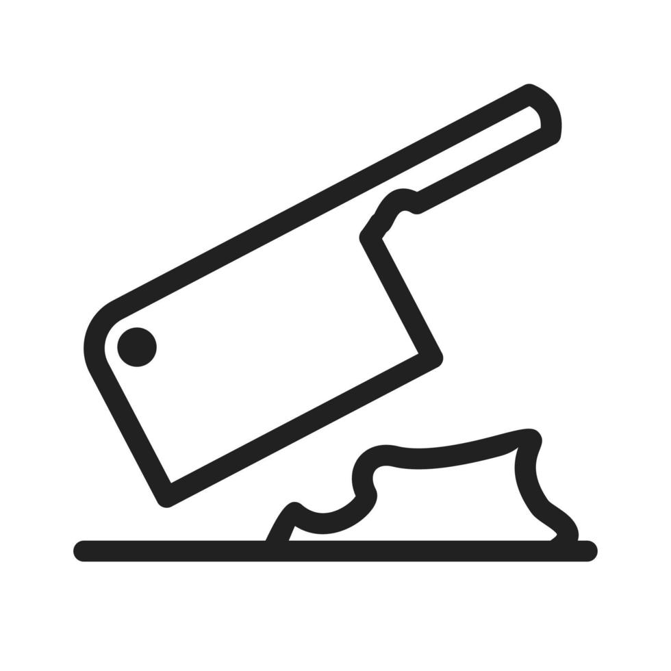 Meat Cutting Line Icon vector