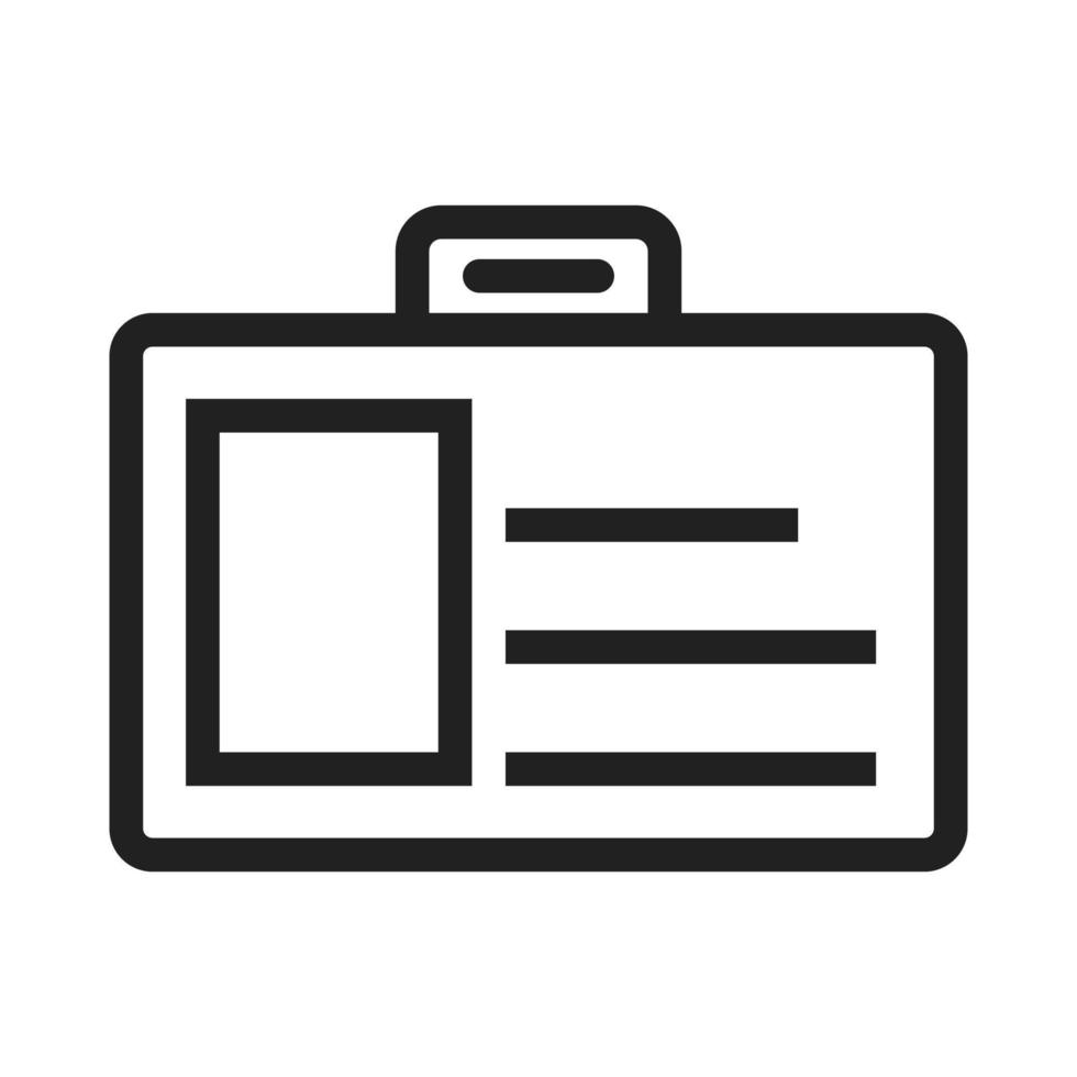 Identity Card Line Icon vector