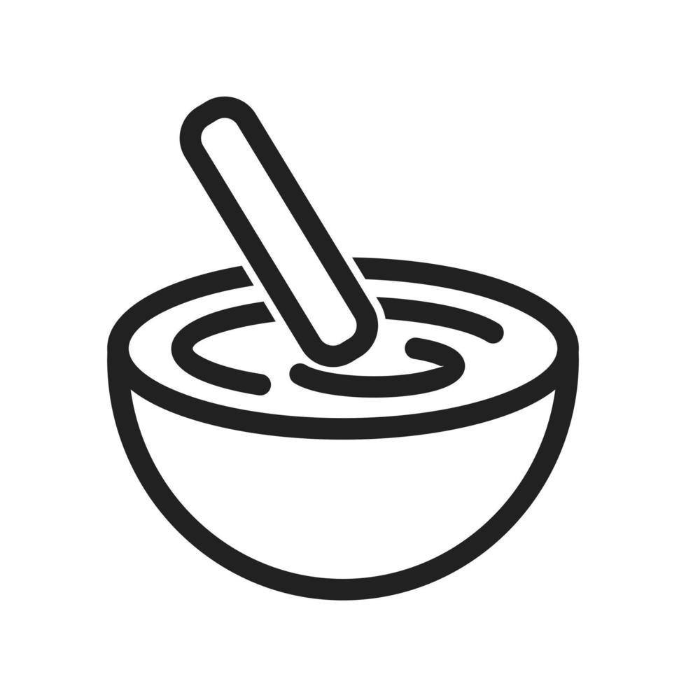 Mixing Bowl Line Icon vector