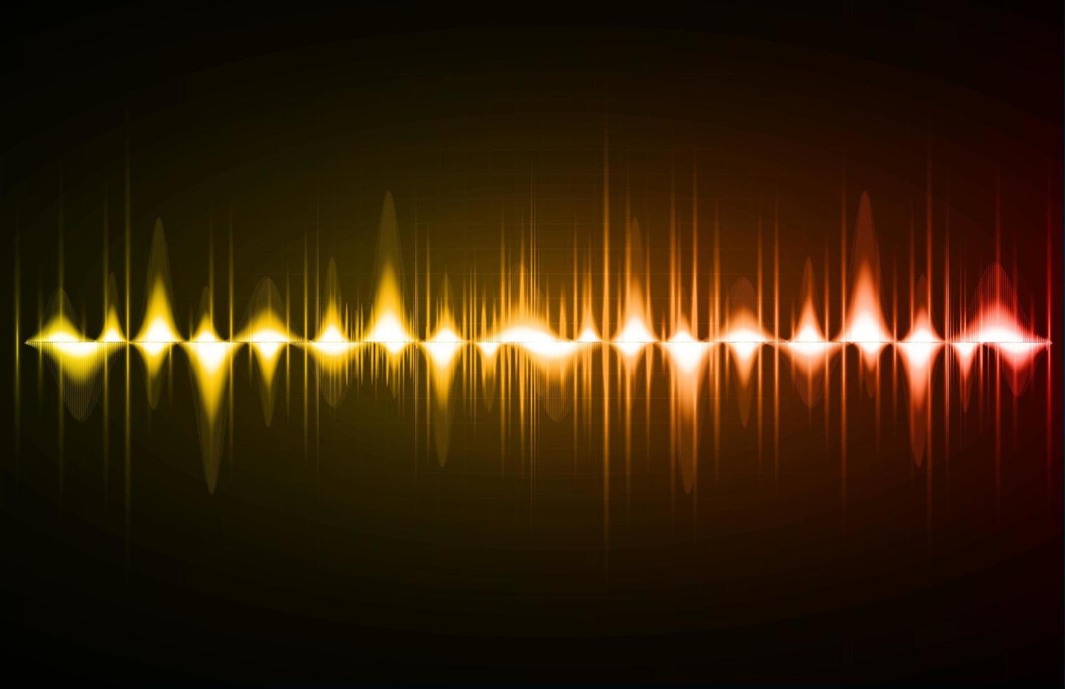 Sound waves oscillating dark light vector