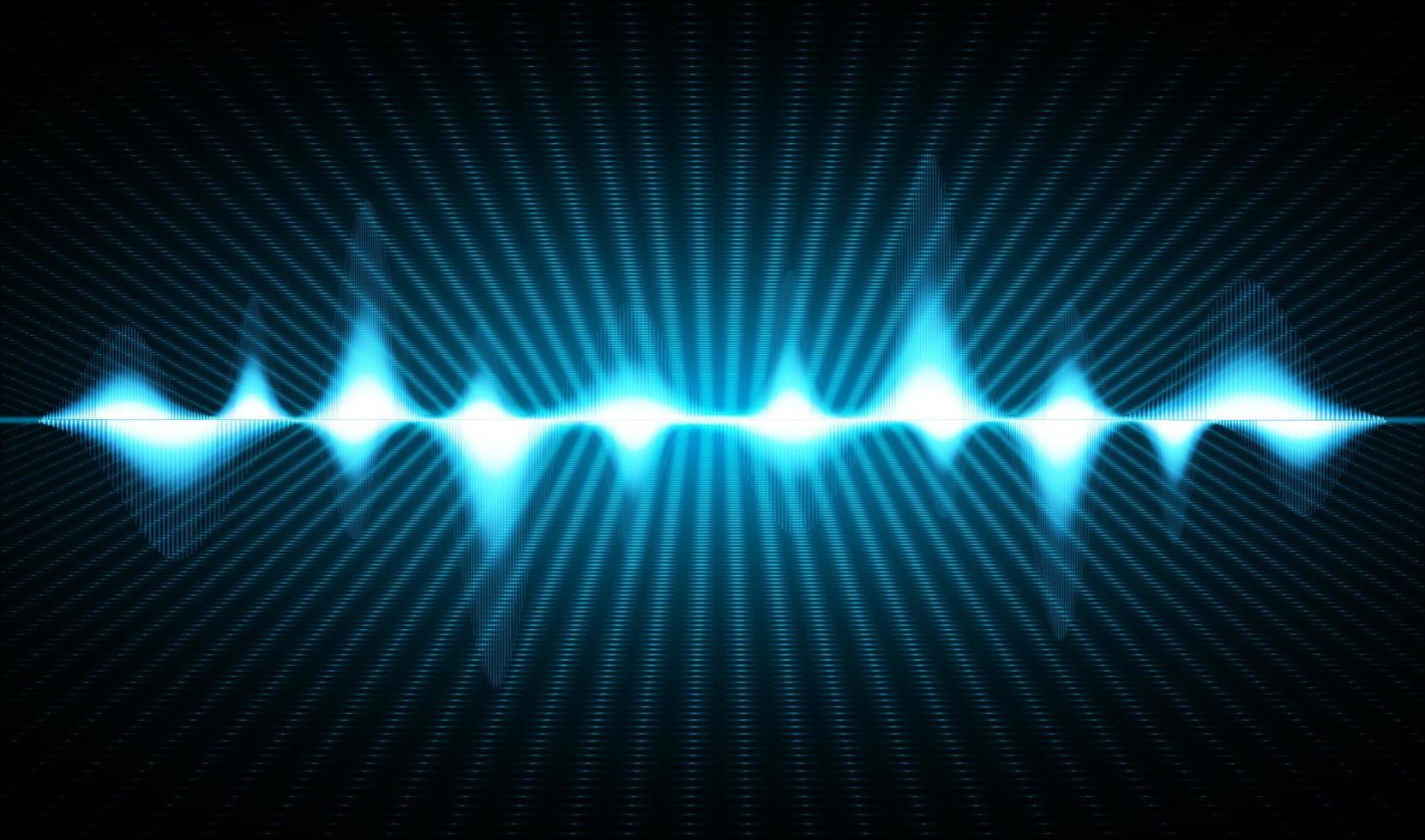 ondas de sonido oscilando luz oscura vector