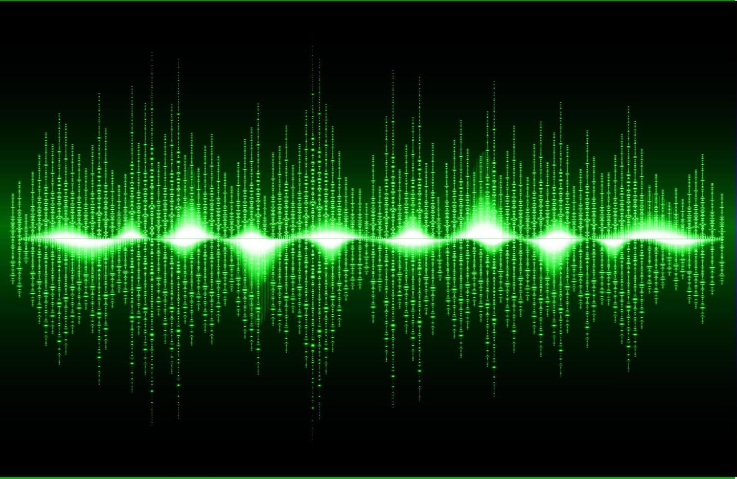 Sound waves oscillating dark light vector