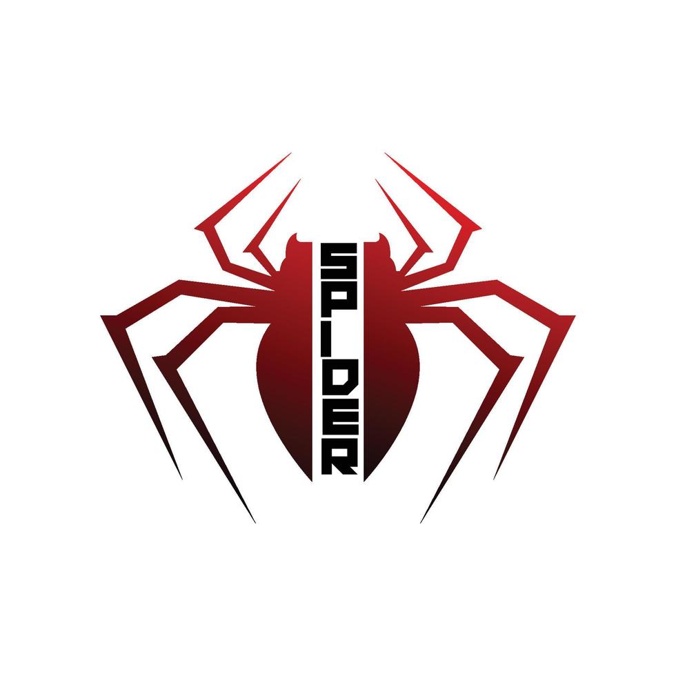 vector de logotipo de araña, diseño animal haciendo un nido y personaje de dibujos animados de película