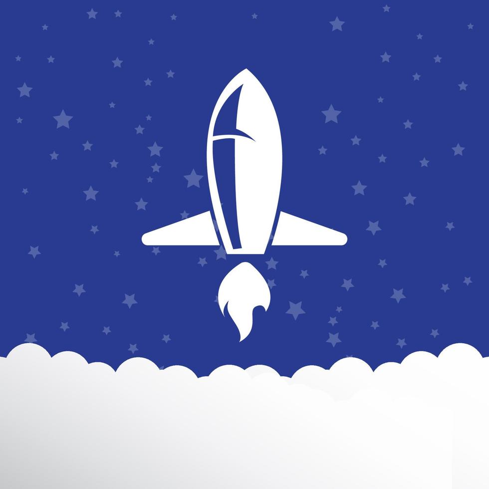 Rocket Logo Design, space exploration vehicle vector