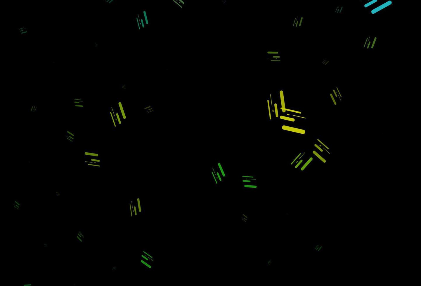 plantilla de vector verde oscuro, amarillo con palos repetidos.