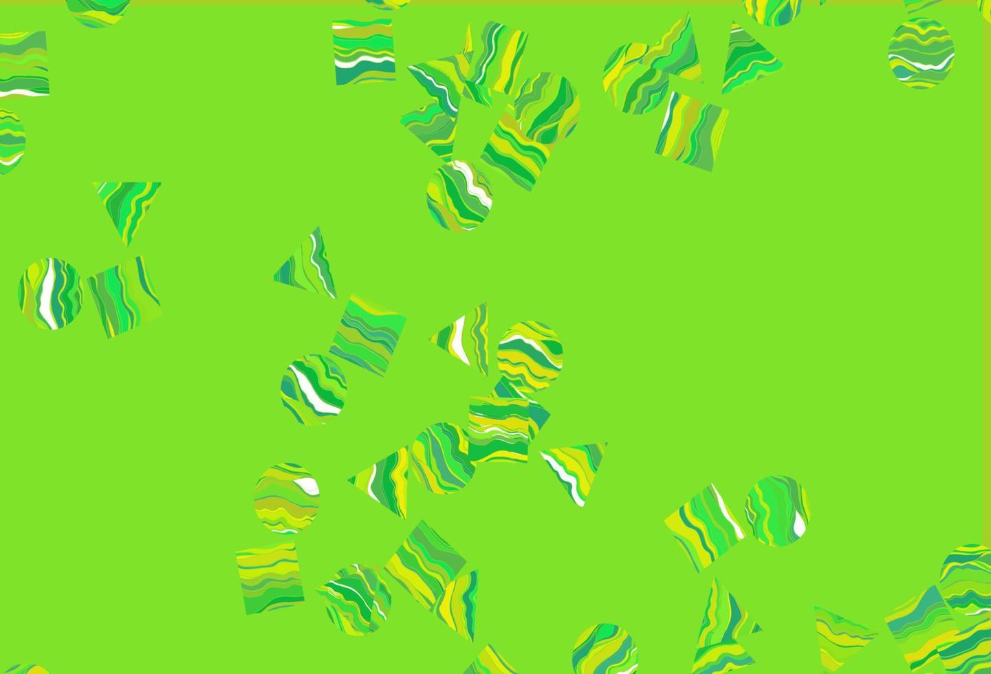 Light Green, Yellow vector pattern in polygonal style with circles.