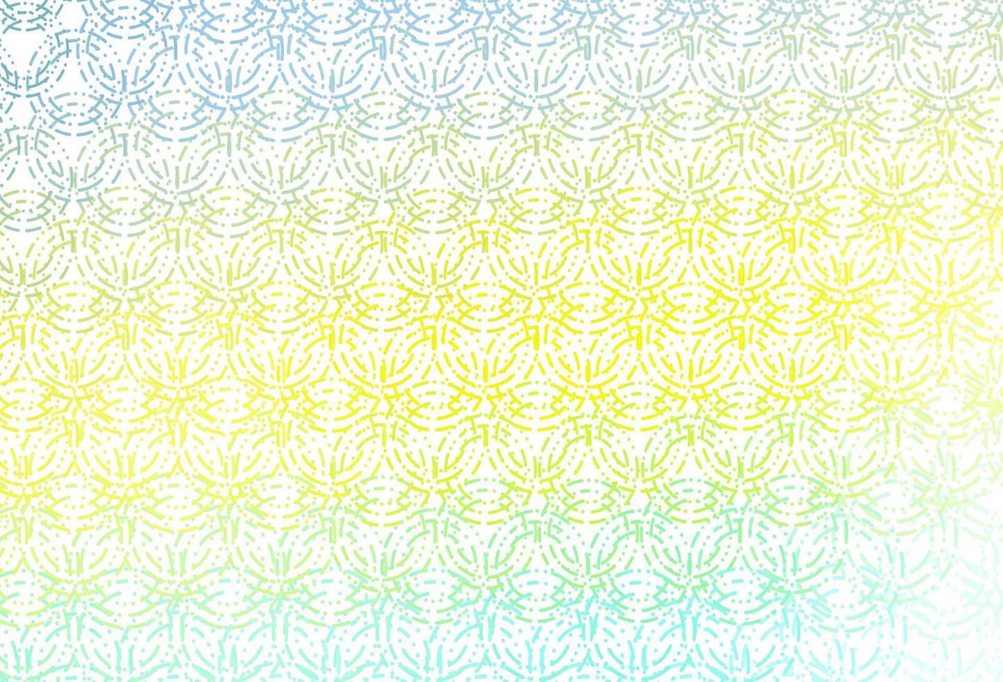 Light green, yellow vector background with bubbles.