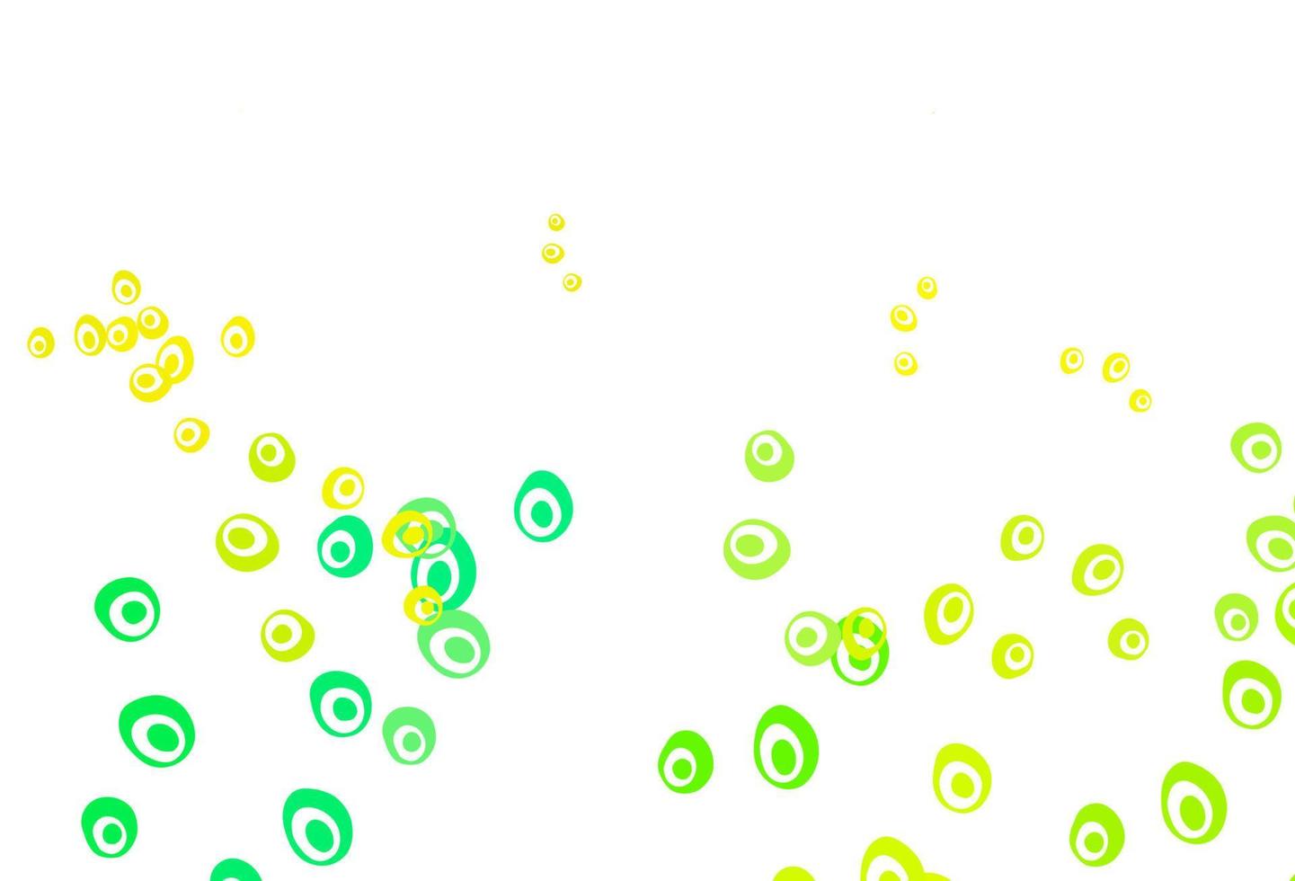 textura de vector verde claro, amarillo con discos.