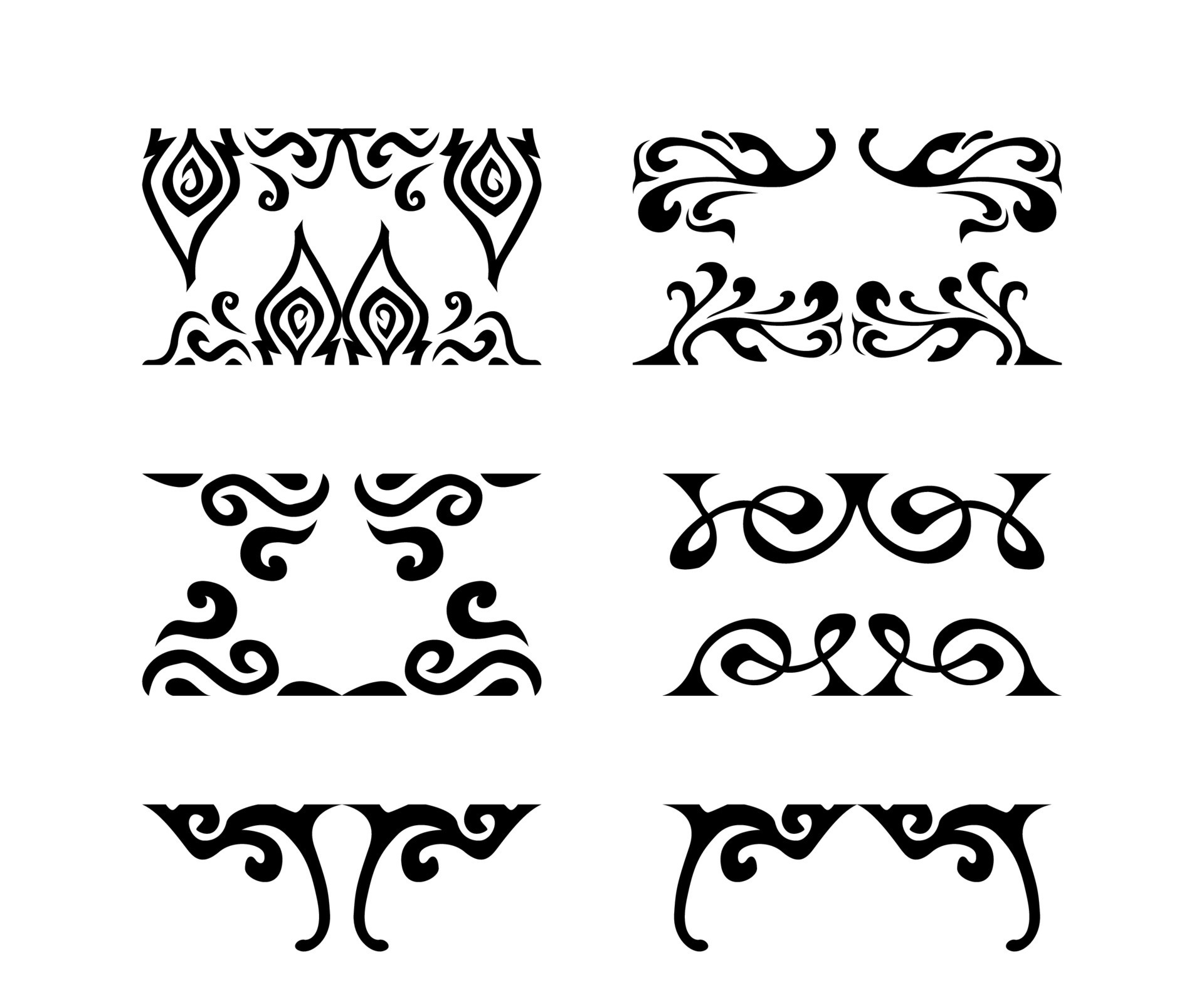 Collection set of label ornament Premium Vector, set of ornament vector