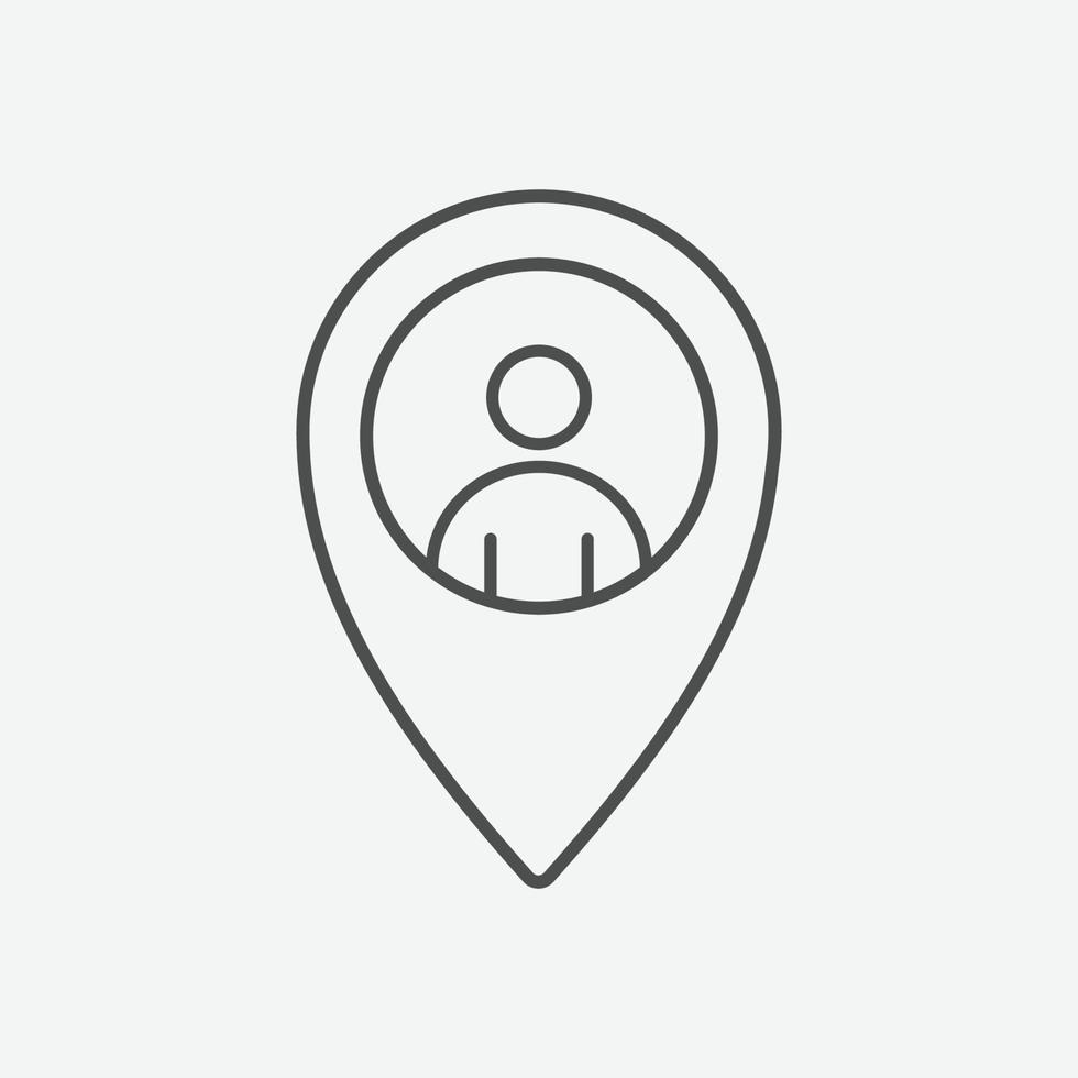 Gps navigation vector icon. Isolated location icon vector design.