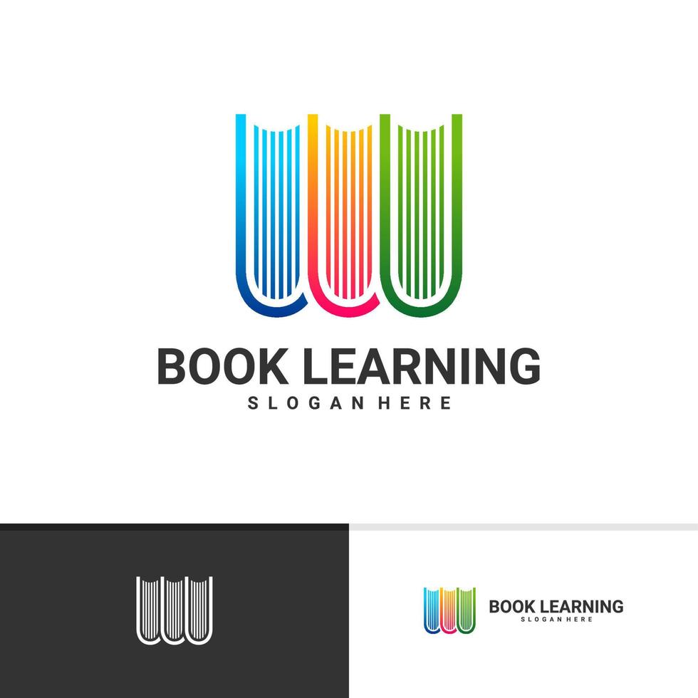 Learning Book logo vector template, Creative Book logo design concepts