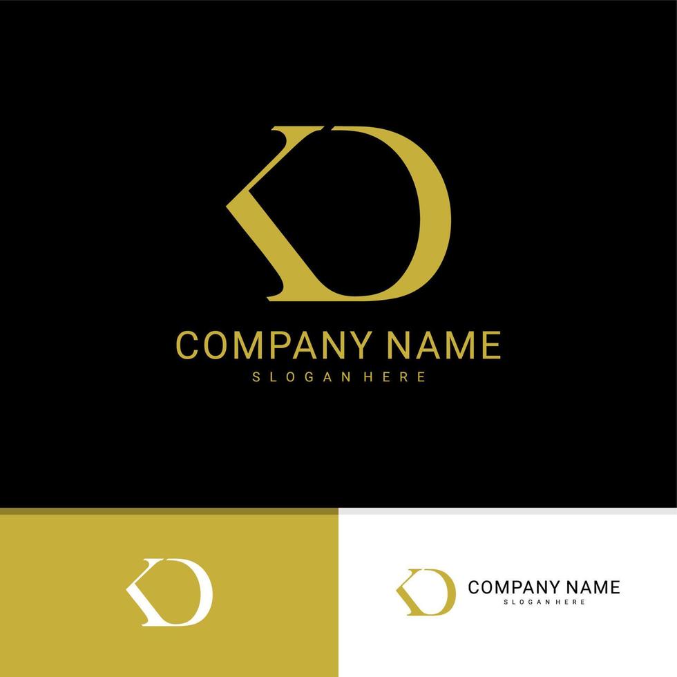 Letter D K logo vector template, Creative K D logo design concepts