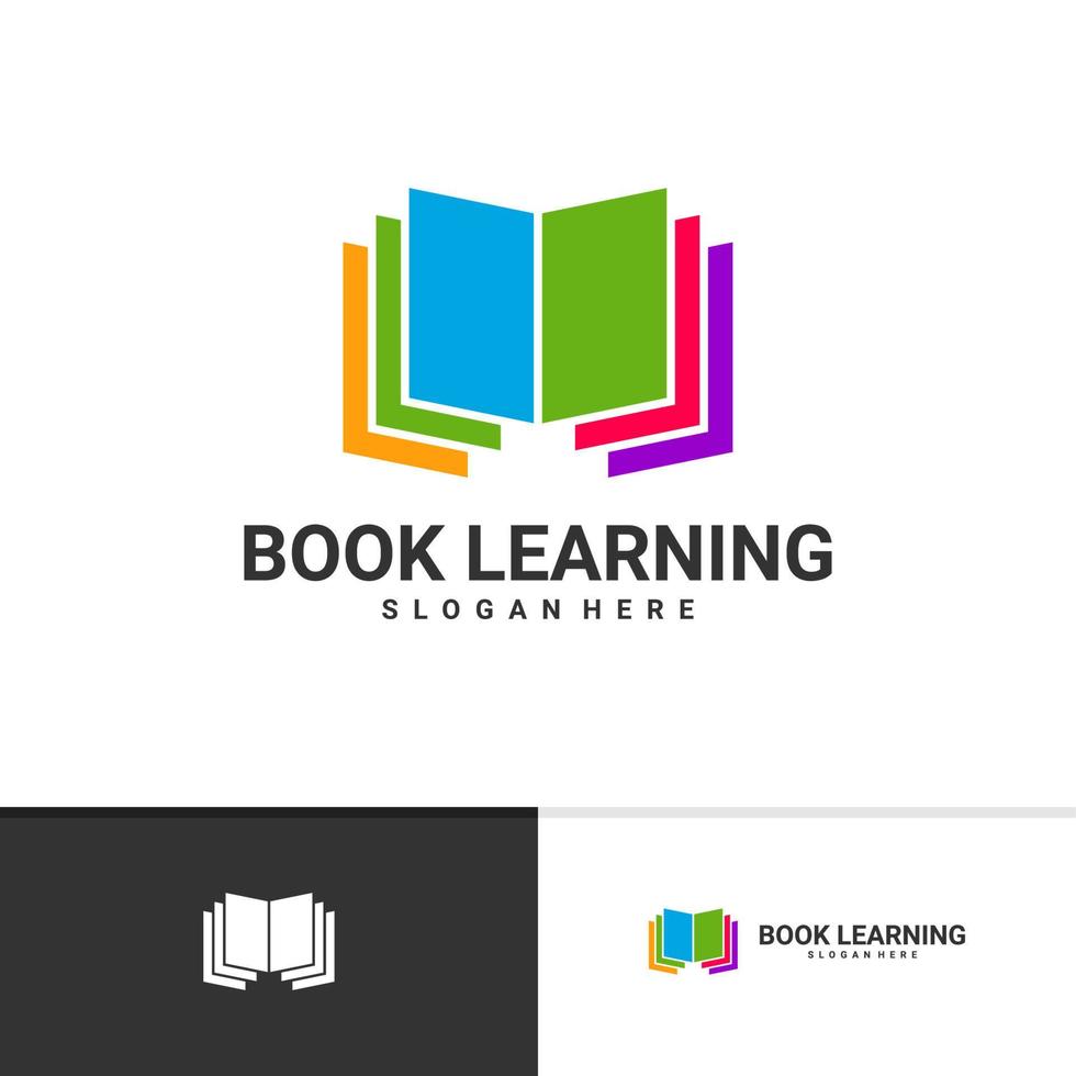 Learning Book logo vector template, Creative Book logo design concepts