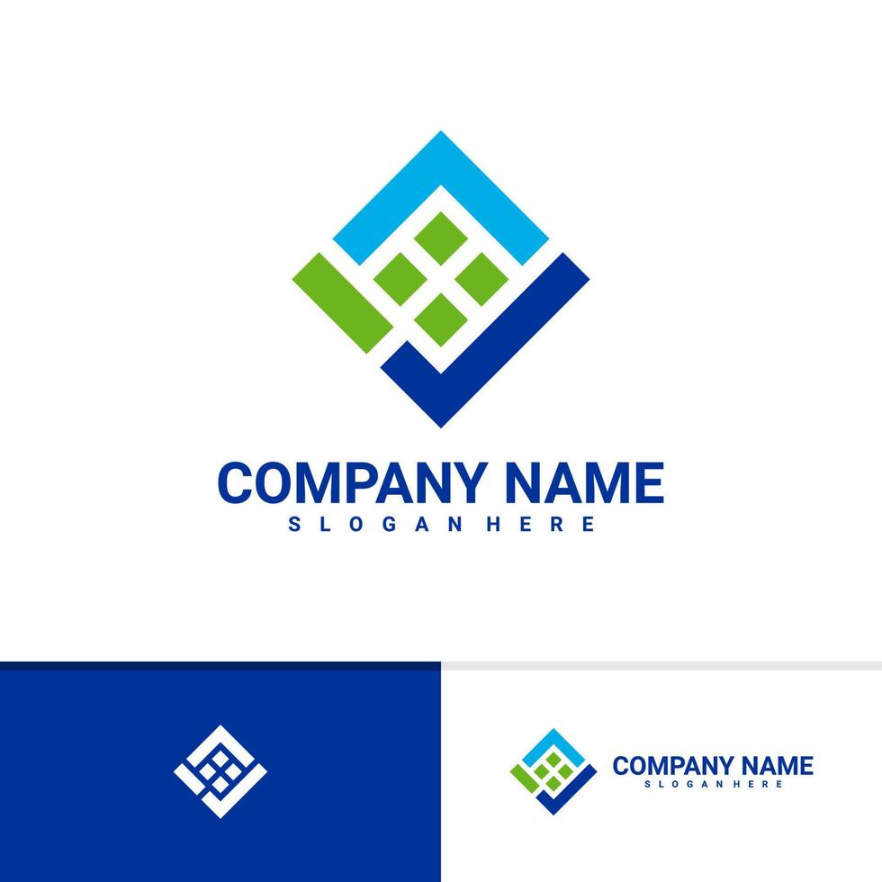 Check House logo vector template, Creative House logo design concepts