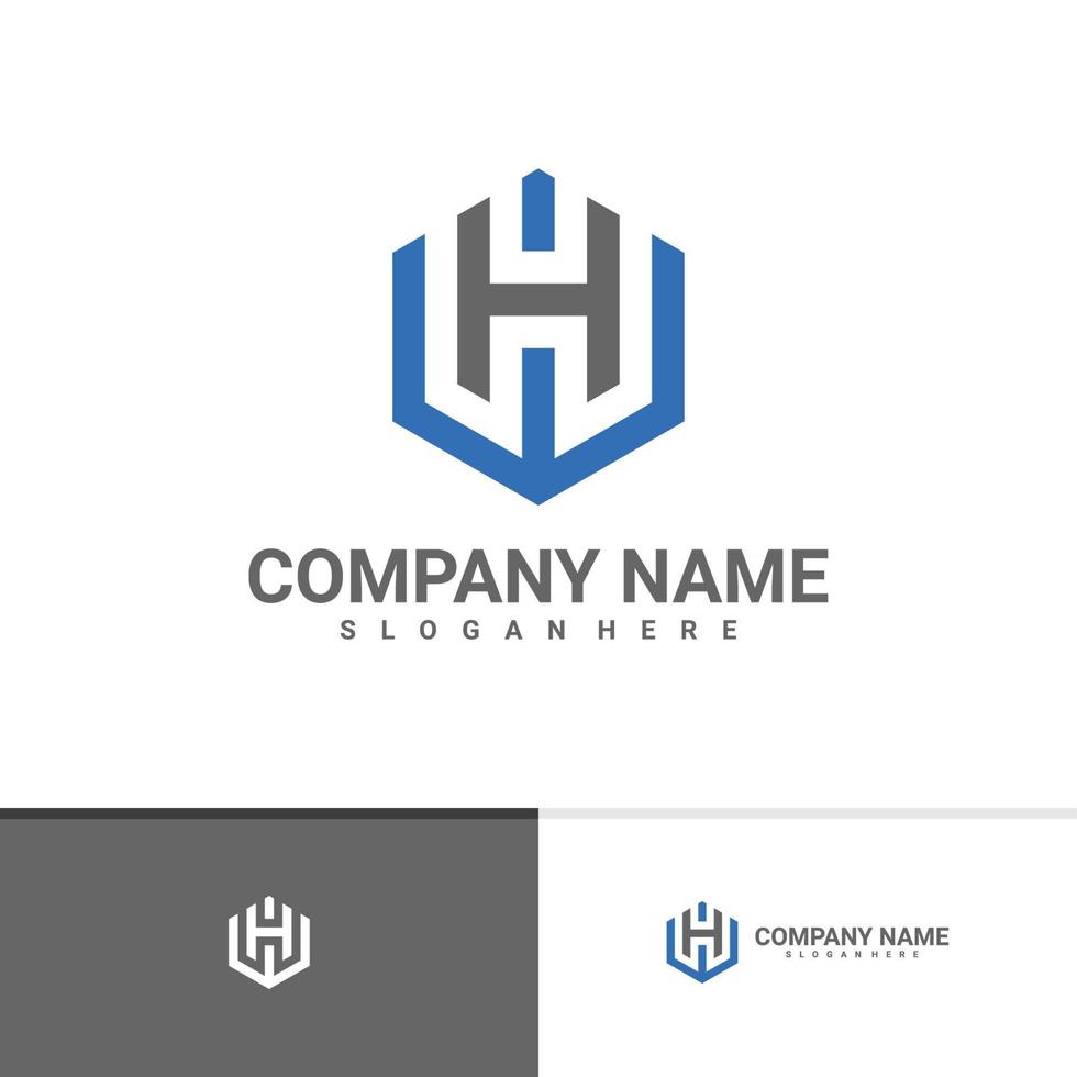 Letter H W logo vector template, Creative H W logo design concepts