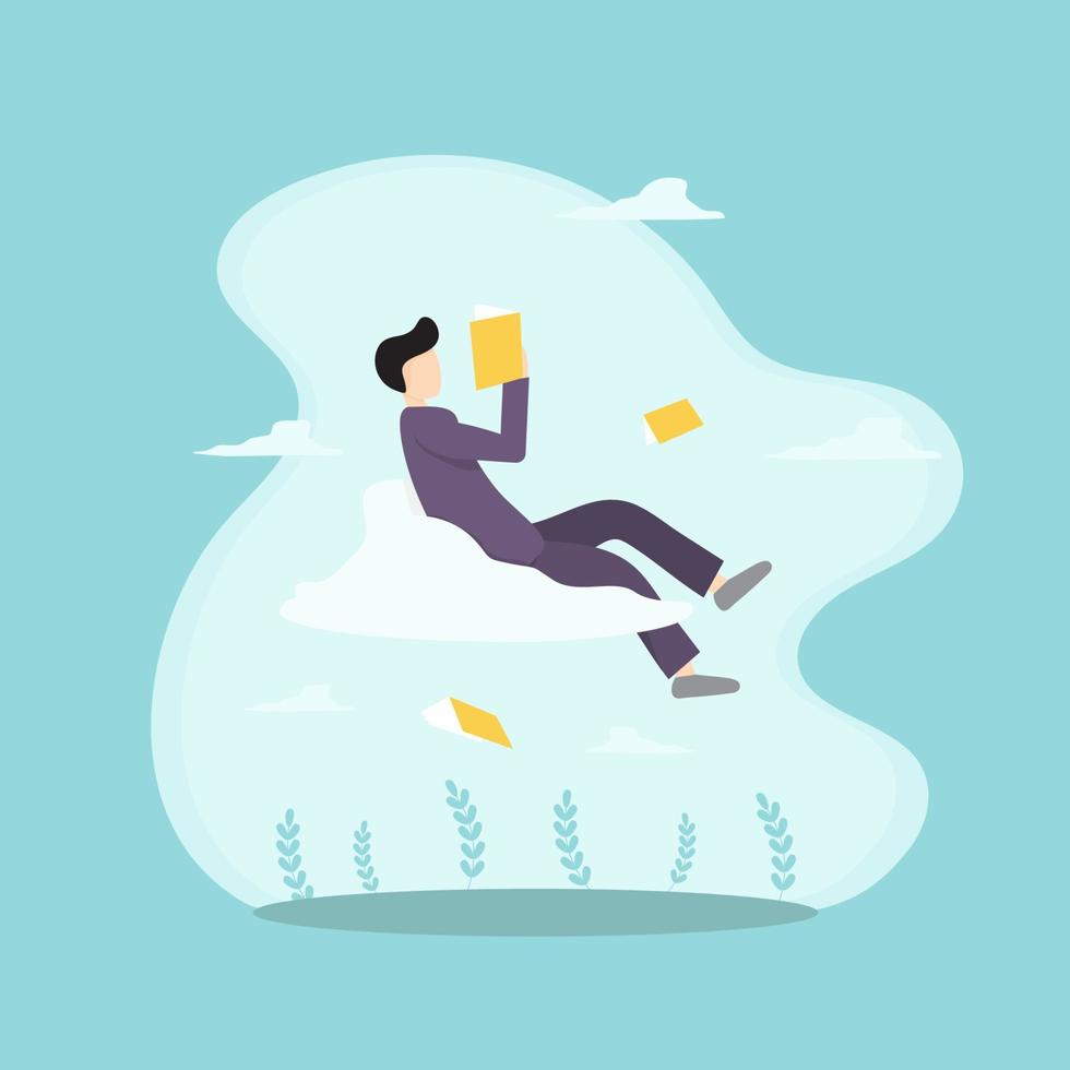 vector illustration learning, Self learning .Self development, symbol.