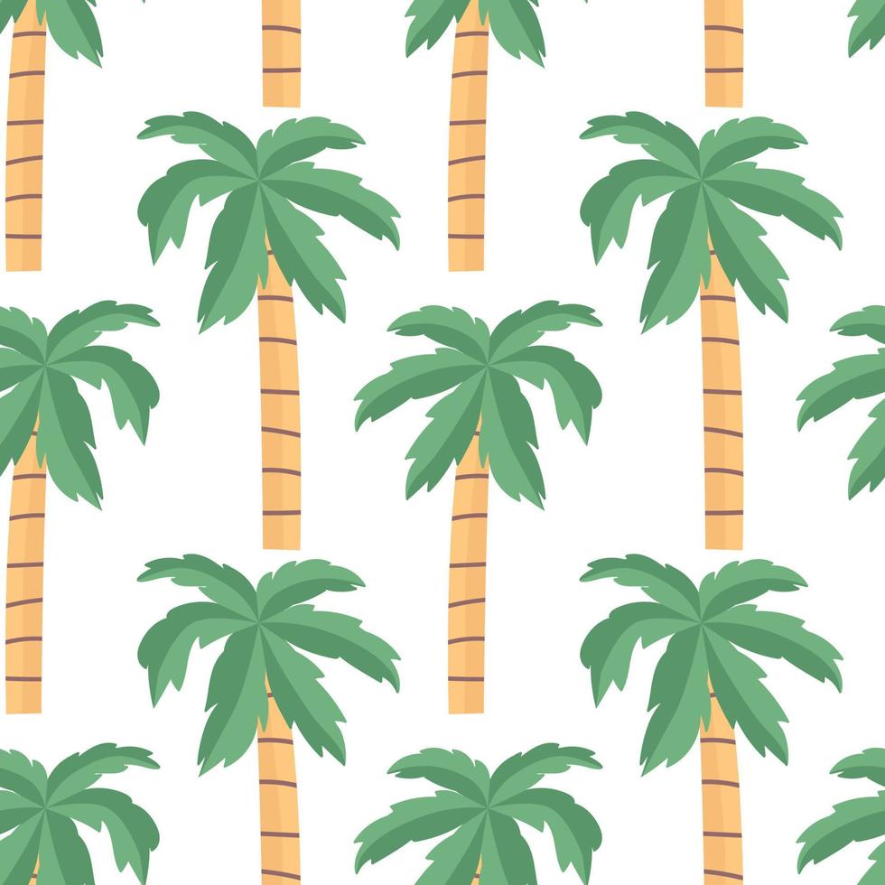 Palm trees seamless pattern. Botanical vector endless backdrop. Repeatable Tropical background.