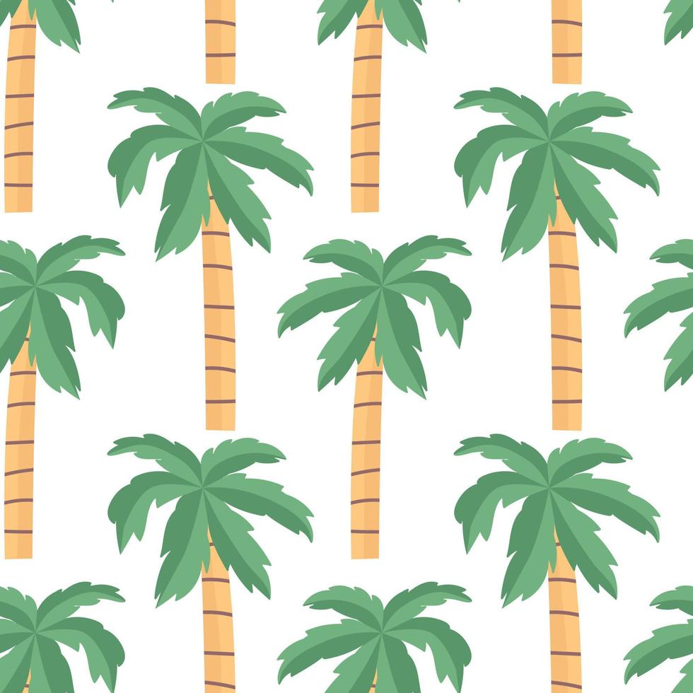Palm trees seamless pattern. Botanical vector endless backdrop. Repeatable Tropical background.