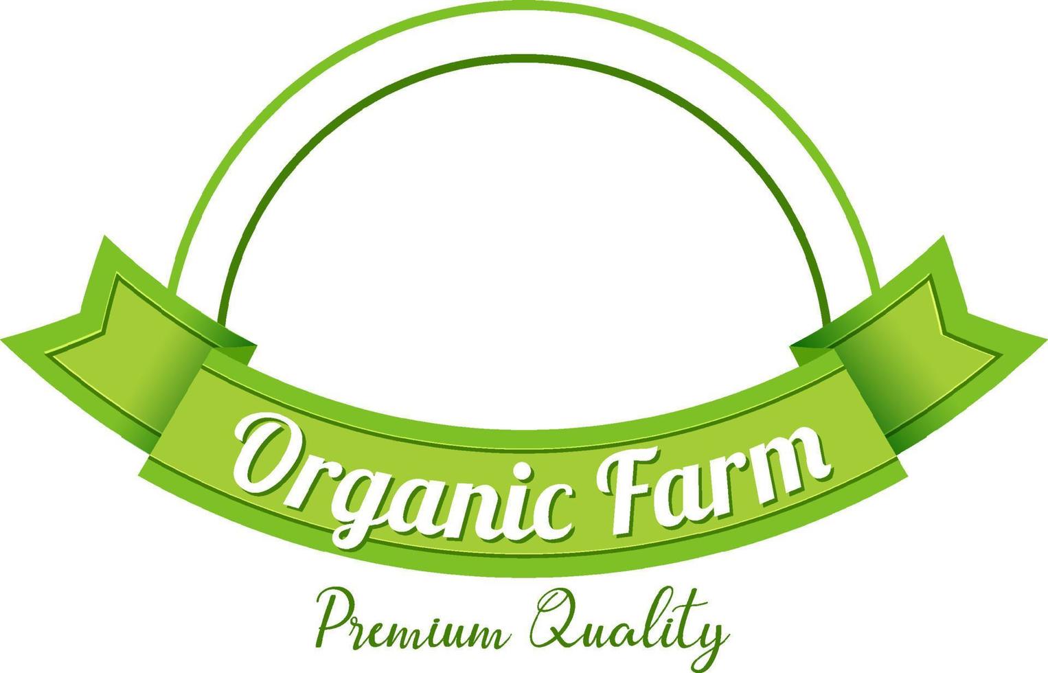 Logo design with words organic farm vector