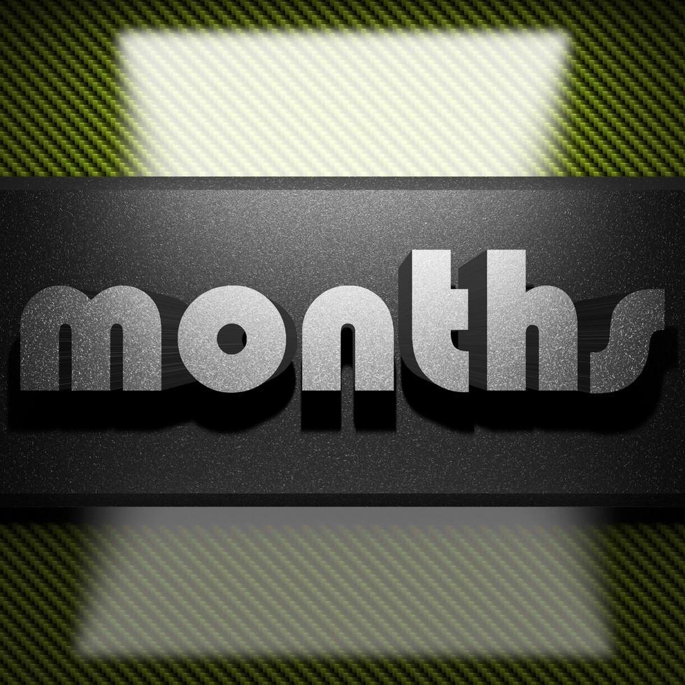 months word of iron on carbon photo
