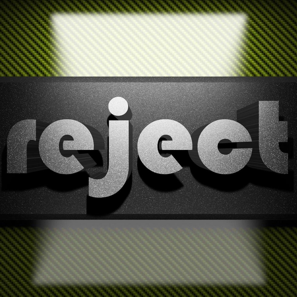 reject word of iron on carbon photo