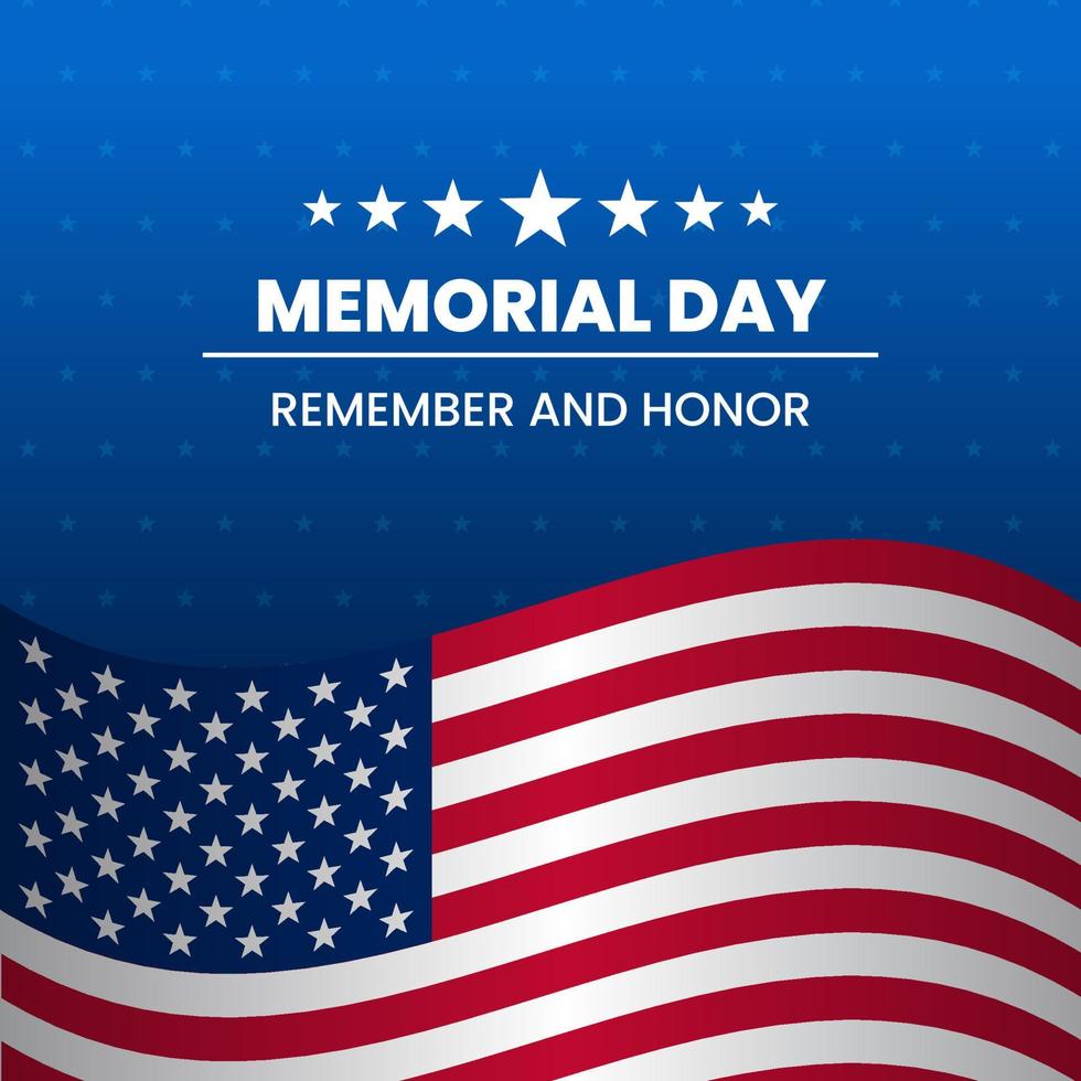 Memorial Day Background Design vector