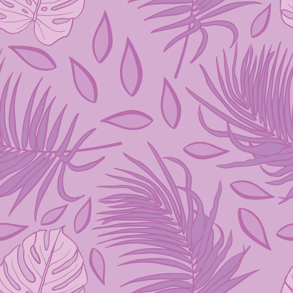 Beautiful tropical leaves branch  seamless pattern design. Tropical leaves, monstera leaf seamless floral pattern background. Trendy brazilian illustration. Spring summer design for fashion, prints vector