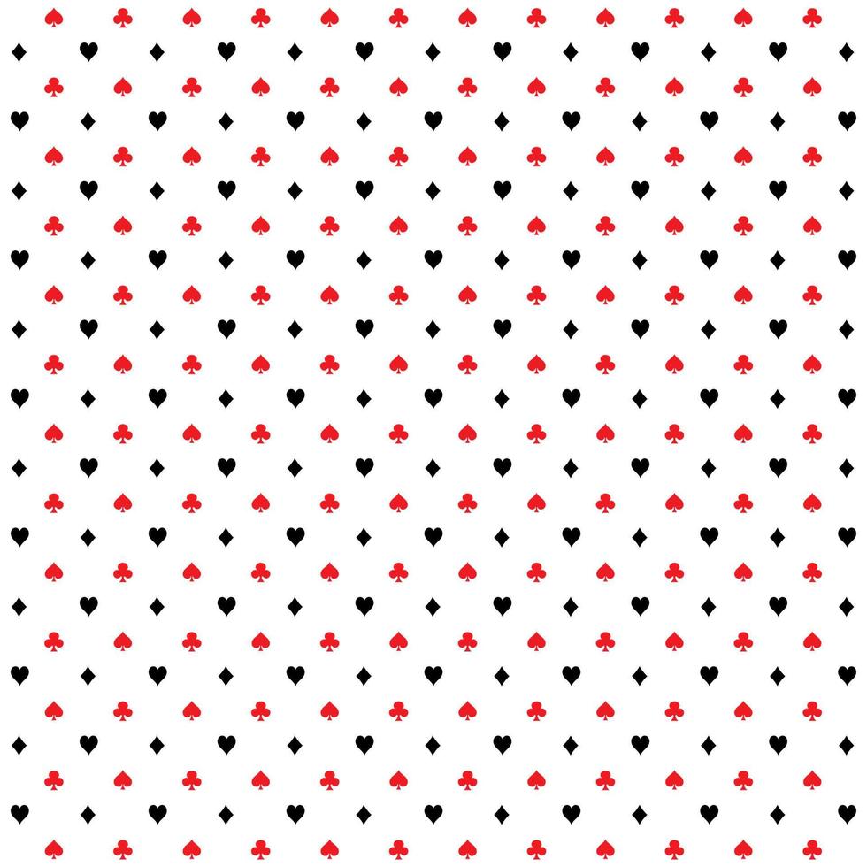 Poker Pattern Background with Red and Black. Vector illustration