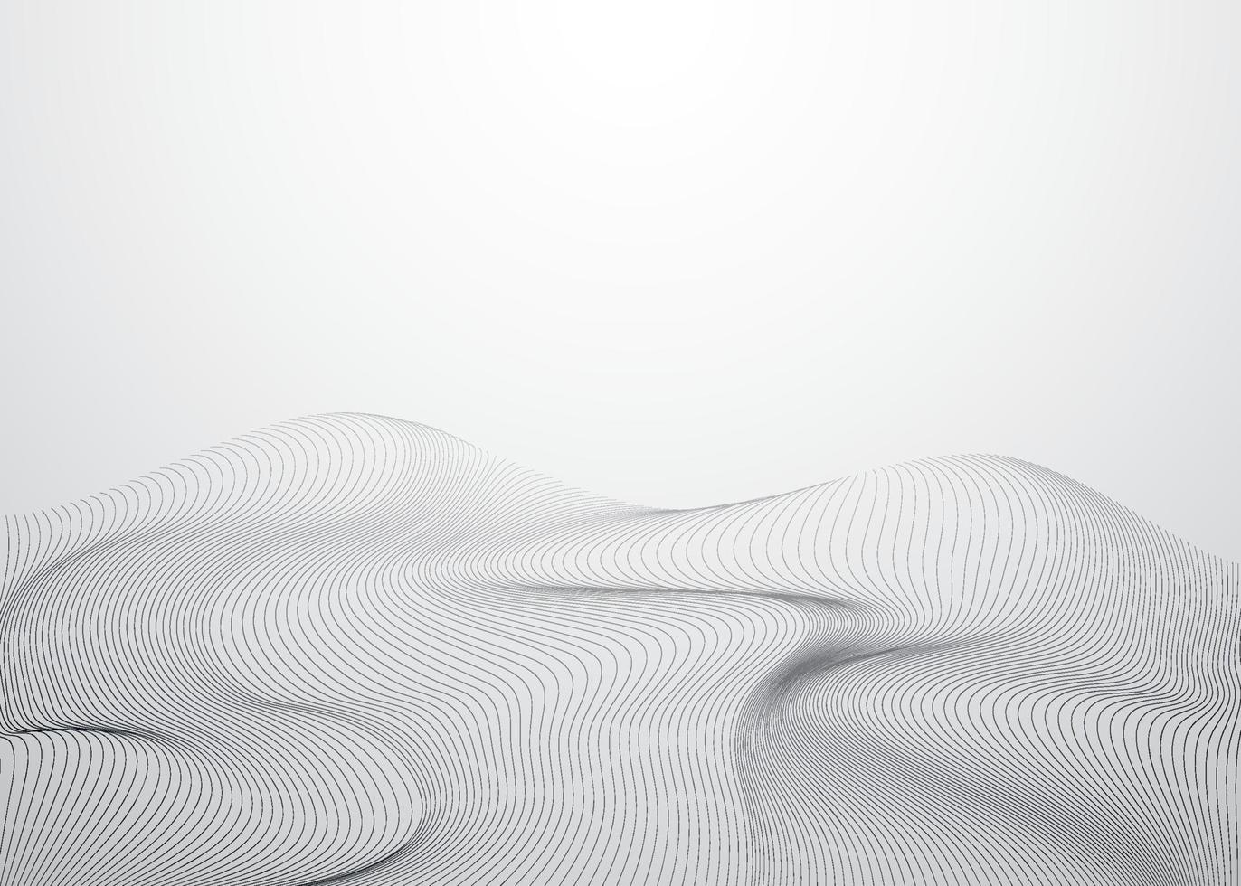 Lines mesh digital background. mountain concept design. Vector Illustration