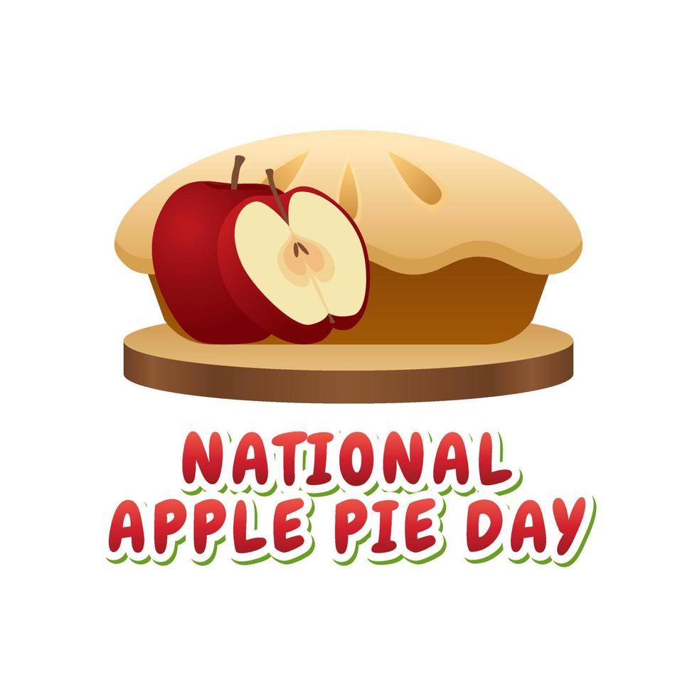 vector graphic of national apple pie day good for national apple pie