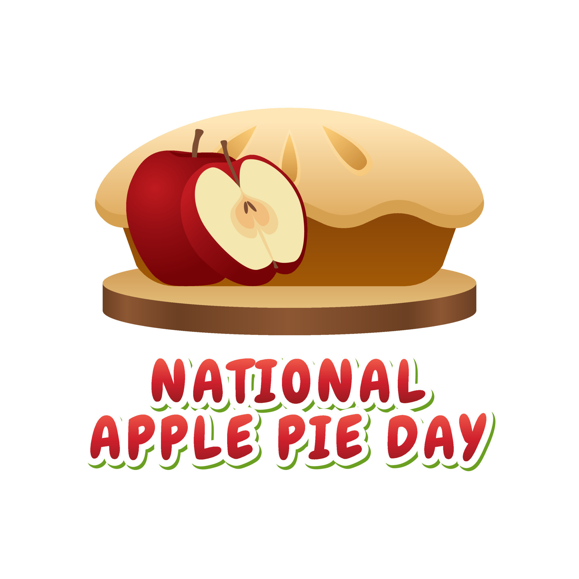 vector graphic of national apple pie day good for national apple pie