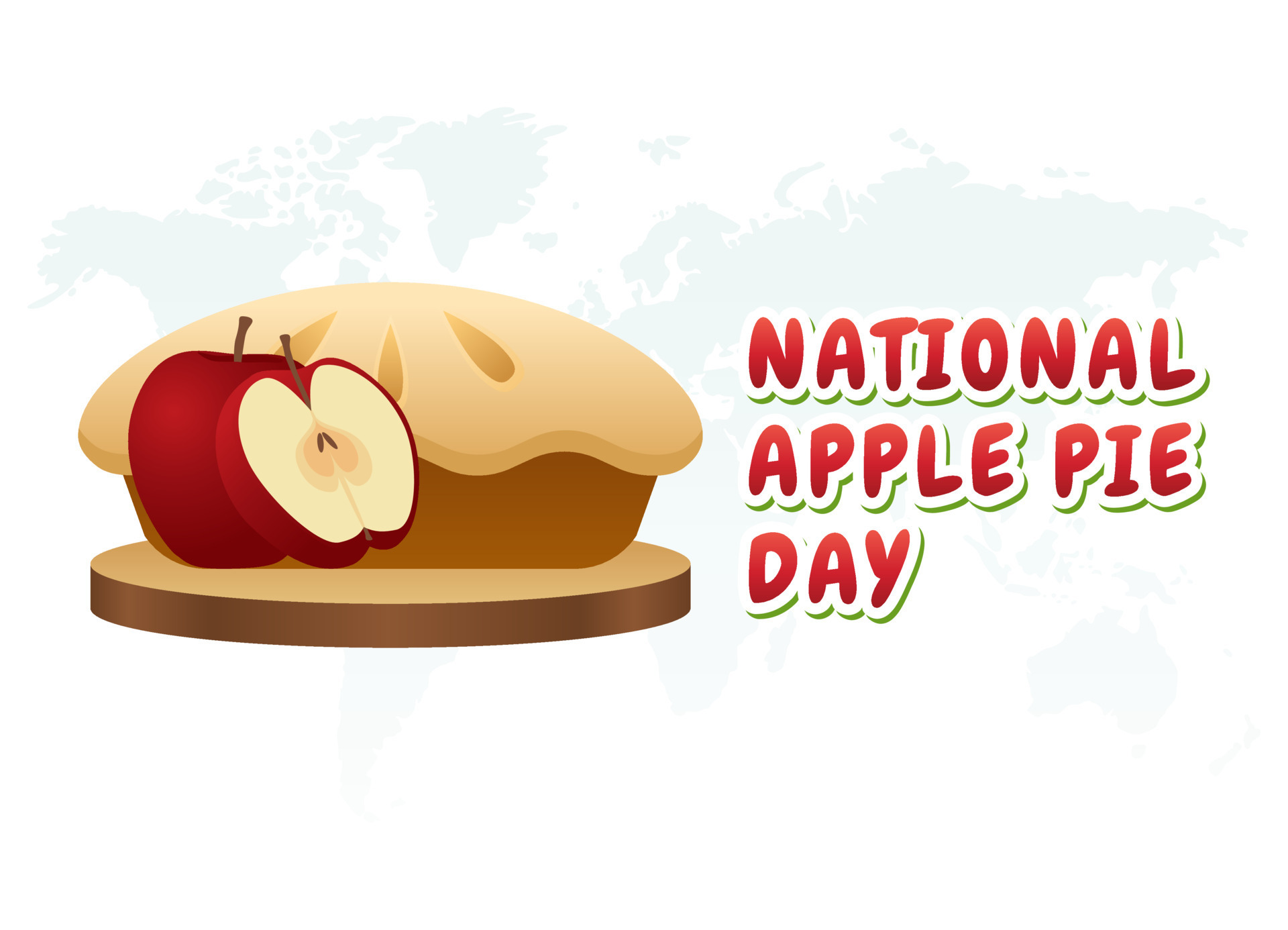 vector graphic of national apple pie day good for national apple pie