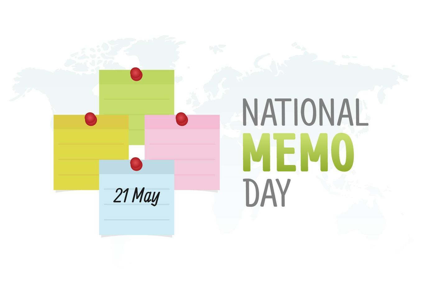 vector graphic of national memo day good for national memo day