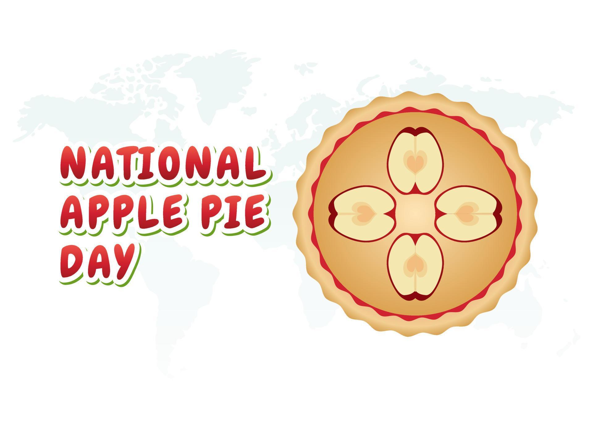 vector graphic of national apple pie day good for national apple pie