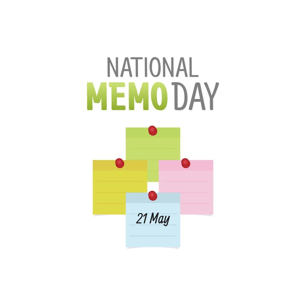 vector graphic of national memo day good for national memo day