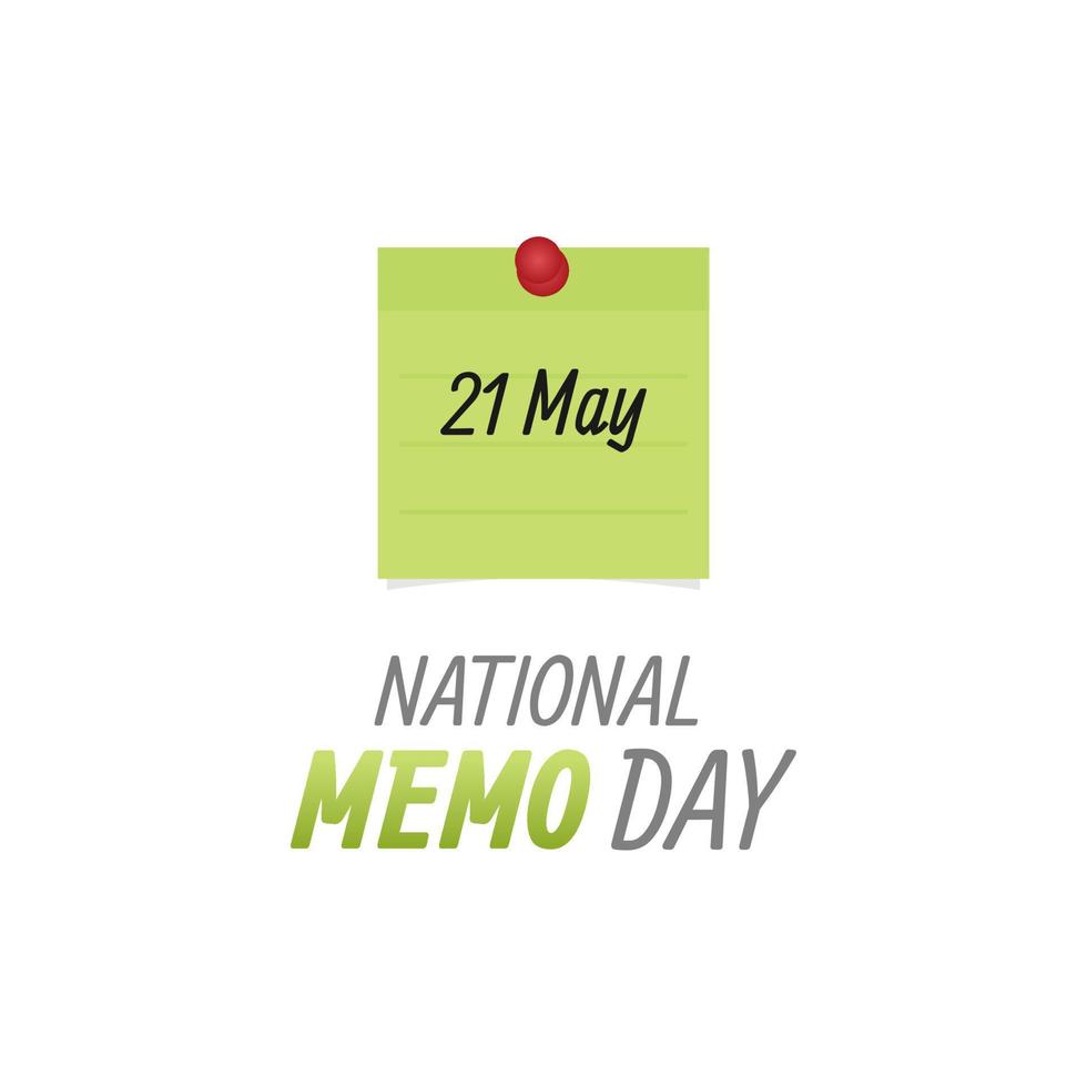 vector graphic of national memo day good for national memo day celebration. flat design. flyer