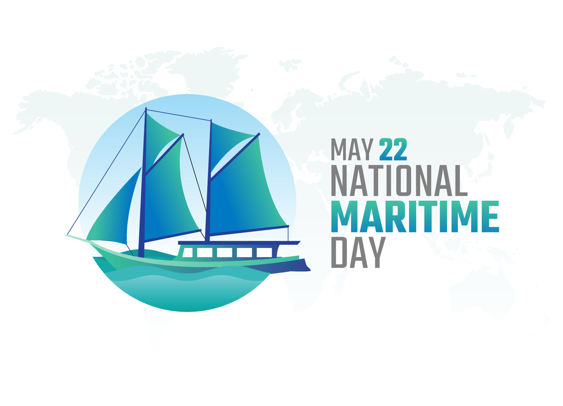 vector graphic of national maritime day good for national maritime day