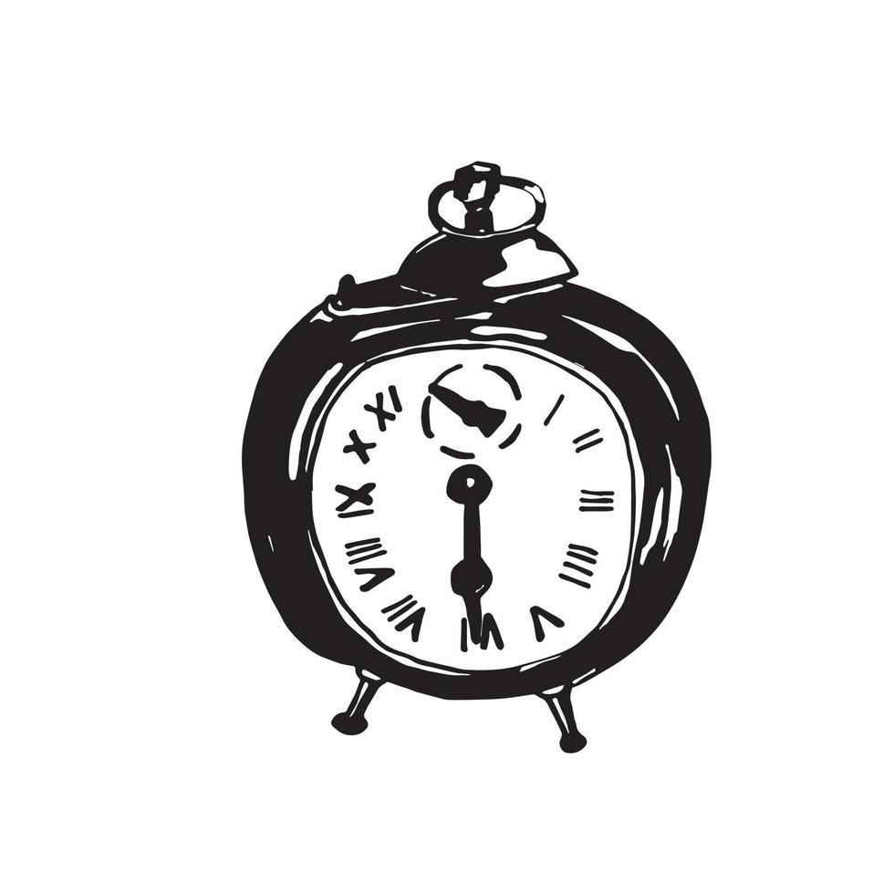 boceto de reloj de mesa. vector