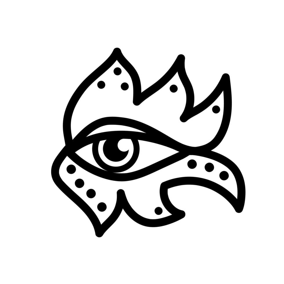 Mystic eye symbol. Hand drawn esoteric element. Graphic Vector illustration