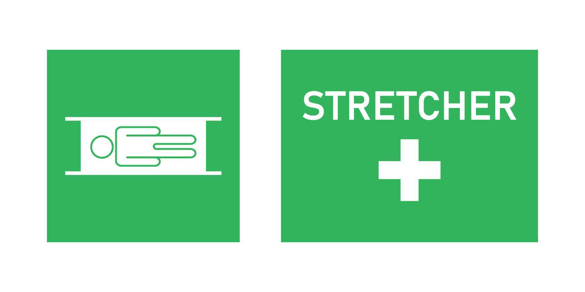 Stretcher sign. First AID icon. Vector