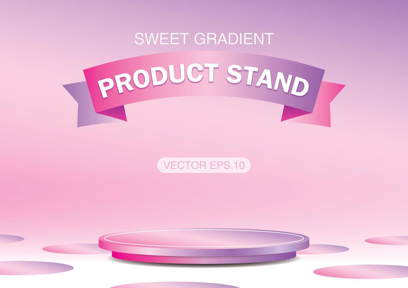 Sweet gradient color round step vector for fashion or beauty product.