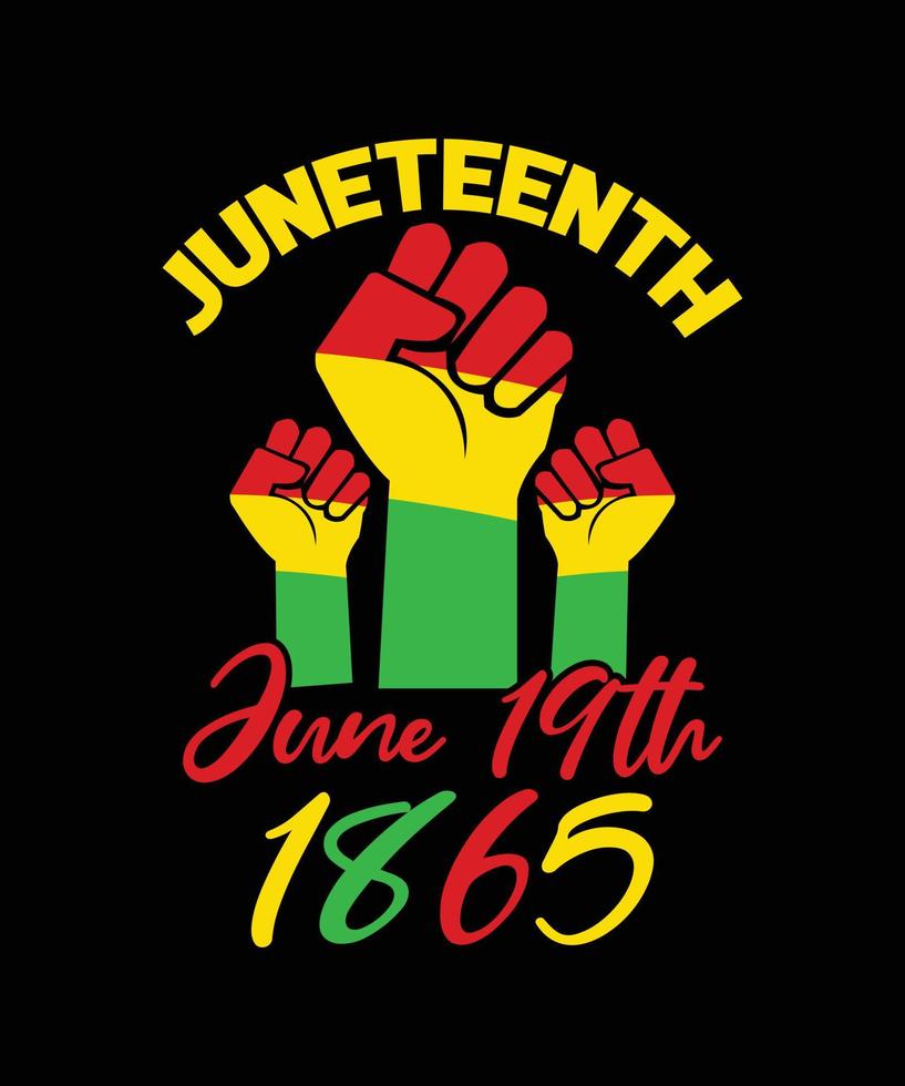 JUNETEENTH TYPOGRAPHY T-SHIRT DESIGN vector