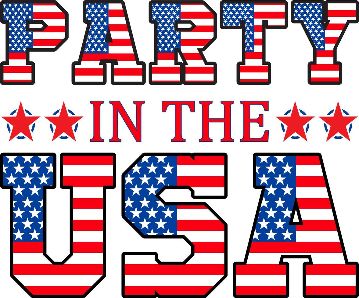 party in the usa t-shirt design vector