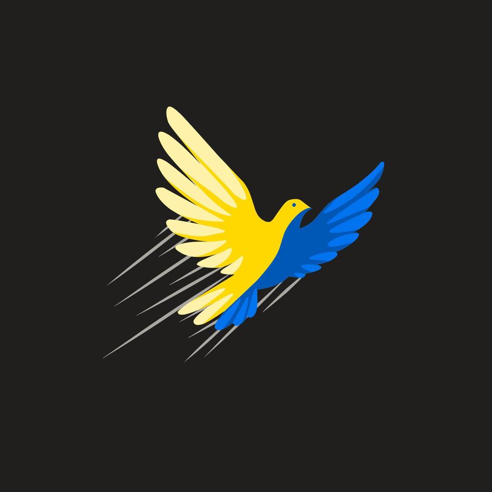 illustration vector graphic of dove,symbol of peace,save ukraine,suitable for background,banner,poster.