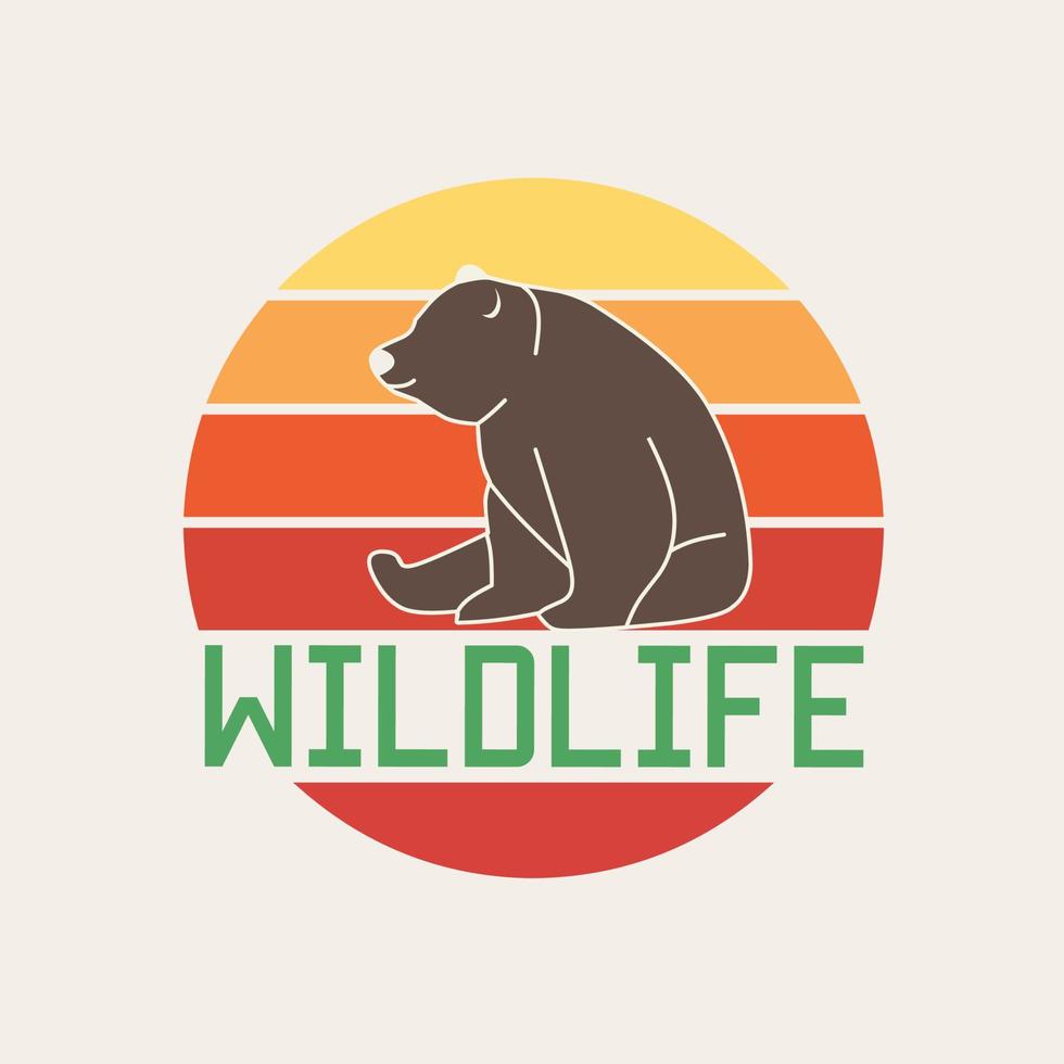 illustration vector graphic of bear,wildlife,suitable for background,banner,poster.