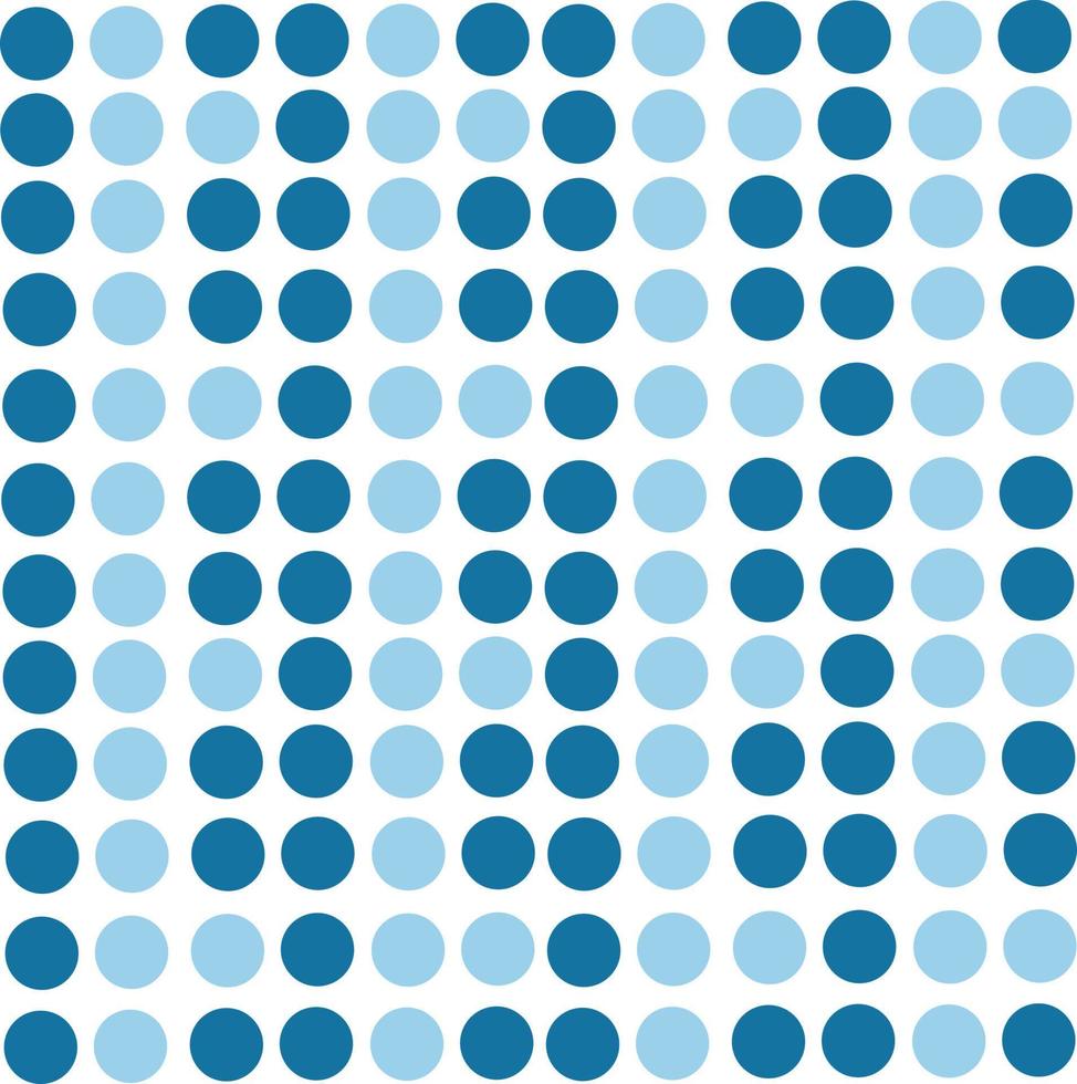 Polka Blue Dot Pattern, Seamless Vector Background.