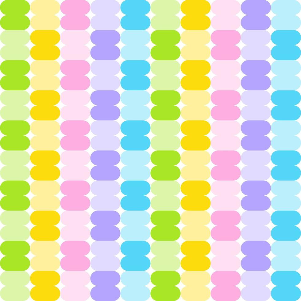 Cute Pastel Rainbow Wave Abstract Shape Element Gingham Checkered Tartan Plaid Scott Pattern Illustration Wrapping Paper, Picnic Mat, Tablecloth, Fabric Background vector